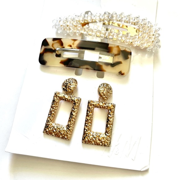 H&M hair clips & earring bundle - Picture 1 of 7